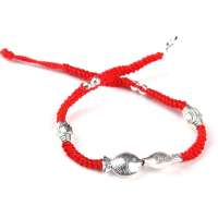 张银匠饰品s925纯银纯银接吻鱼辟邪手链