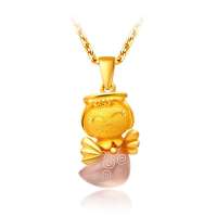 周大福褔星宝宝系列定价足金吊坠R10091