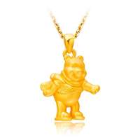 周大福迪士尼小熊维尼系列定价足金吊坠R9200