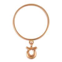 潮宏基正品 十二星座 金牛座 红18K金戒指