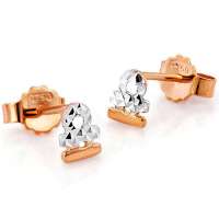 潮宏基正品 十二星座 天秤座 彩18K金耳钉