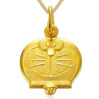 潮宏基正品 哆啦A梦 表情吊坠 微笑 黄金/足金吊坠