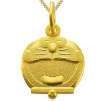 潮宏基正品 哆啦A梦 表情吊坠 开心 黄金/足金吊坠