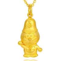 潮宏基正品 哆啦A梦 伦敦印象系列-警察 黄金/足金吊坠