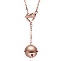 潮宏基正品 哆啦A梦 Doraemon 18K玫瑰金铃铛坠链 网络专款