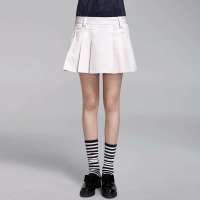 Moonbasa梦芭莎 ING2ING女装青春学院派工字褶短裙103912206(杏色/29)