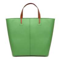 蔻丹Chloden新款时尚百搭手提单肩牛皮包果绿色110001001306