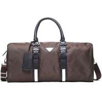 binger宾格高档韩版帆布旅行包120173大容量棕