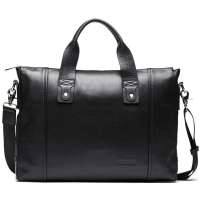 binger宾格高档真皮男士公文包电脑包120123黑