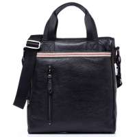 binger宾格真皮包包时尚休闲手提包100341黑