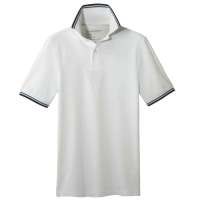 佐丹奴男装撞色边小立领修身POLO01012001(01经典白色/大码)