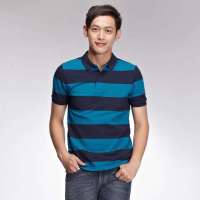 佐丹奴男装炫彩个性横间修身POLO01012014(14宝蓝/蔚蓝色/中码)