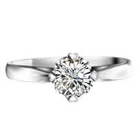 梦克拉PT950铂金时尚款钻石女戒-月光(50分 D-E SI VG)