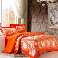 普拉达 丝加棉大提花婚庆双人四件套 放飞心情 1.5米床