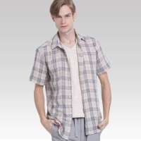 L.L.Sibling双层微妙格短袖衬衣124448(浅绿/XL)