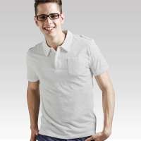 L.L.Sibling肩章贴袋POLO短袖T恤236054(麻灰/XL)