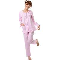 俞兆林新款可爱娃娃领公主微喇家居服粉红色(M)YZLNVJJF0006