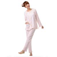 俞兆林新款可爱娃娃领公主微喇家居服虾红色(L)YZLNVJJF0006