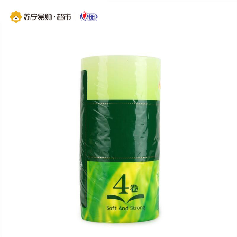 [苏宁易购超市]心相印 卷纸 茶语系列特柔3层140g卷筒纸*4粒