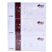 心相印商务专用200抽双层盒装纸面巾(咖啡装束)*3盒