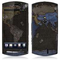 IdeaSkin索尼爱立信MT15i保护膜牛仔裤的世界地图