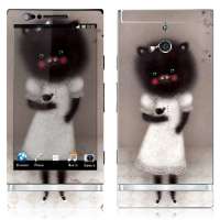 IdeaSkin索尼爱立信LT22i(XperiaP)保护膜大头黑猫咪