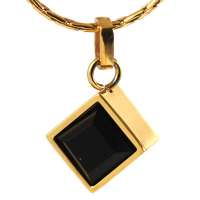 禾场尚腾 LTG系列黑水晶镶嵌以斯帖TRUST GOD项链