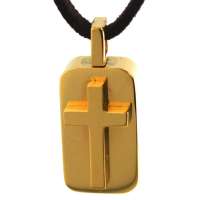 禾场尚腾 LTG十字架的爱 弥赛亚系列A款十字架项链（金色）