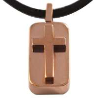 禾场尚腾 LTG十字架的爱 弥赛亚系列A款十字架项链（玫瑰金）