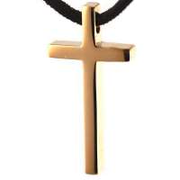 禾场尚腾 LTG十字架的爱 迦勒系列A款拉丁十字架项链（玫瑰金）