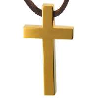 禾场尚腾 LTG十字架的爱 迦勒系列B款拉丁十字架项链(金色)