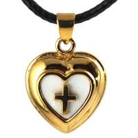 禾场尚腾 LTG十字架的爱 心型十字架项链