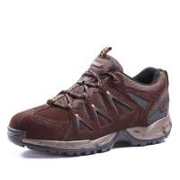 海泰客HI-TEC男牛反绒皮户外徒步鞋登山鞋18-5C026(巧克力色/43)