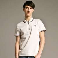 gxg1978 男士个性polo领短袖T恤#12624375 白色(S)