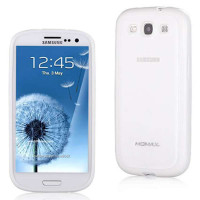 摩米士(MOMAX) 三星Galaxy S3 I9300软硬双色保护壳 实白边+透明白底