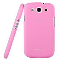 摩米士(MOMAX) 三星Galaxy S3 I9300滑感皮漆保护壳 粉色