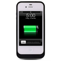 摩米士(MOMAX) 背夹式电池 IPHONE 4/4S 5色炫彩面板 2200MA 黑色后壳