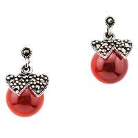 沃佳诺娃925复古银石榴石樱桃耳环