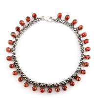 沃佳诺娃925银精品银石榴石高雅经典手链