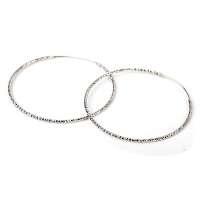 沃佳诺娃925纯银时尚简约水波纹大耳环