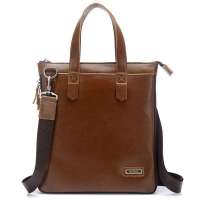 萨兰丹迪Saron Dandee 牛皮男士手提单肩斜挎包竖款SD012-2卡其色