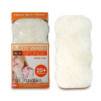 曼妮丝露白玫瑰沐浴海绵皂(4合1)100g——清洁+去角质+按摩+润肤-