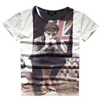 OLOMO欧莱诺男装欧美风潮男印花短袖T恤112911631048(白色/M)