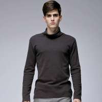 GXG 男士百搭韩流潮人高领T恤#03134016 深灰色(XXL)