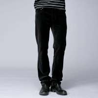 GXG 时尚保暖舒适的暗格纹小直筒裤#03102314 黑色(XL)