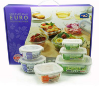 乐扣乐扣四面锁扣格拉斯礼盒套装6件套LLG831S902