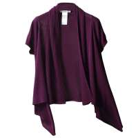 佐丹奴时尚提花短袖毛线衣外套 01351004(71 李子色/中码)