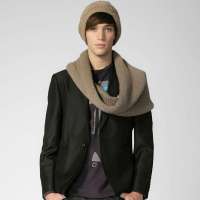 gxg1978 英伦风别致下摆修身休闲西服#03601238 黑色(M)