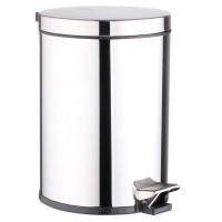 世家脚踏式不锈钢垃圾桶(5L)