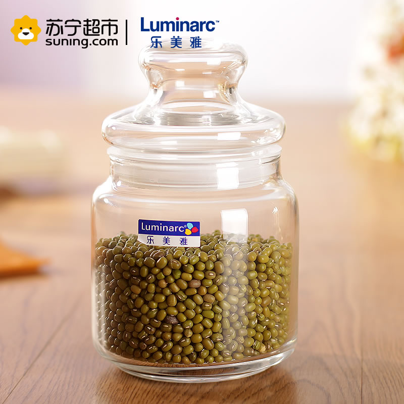 【苏宁超市】乐美雅（Luminarc）玻璃储物罐居家乐多用玻璃储物套装密封罐密封瓶储物罐奶粉罐茶叶罐3件套G4413